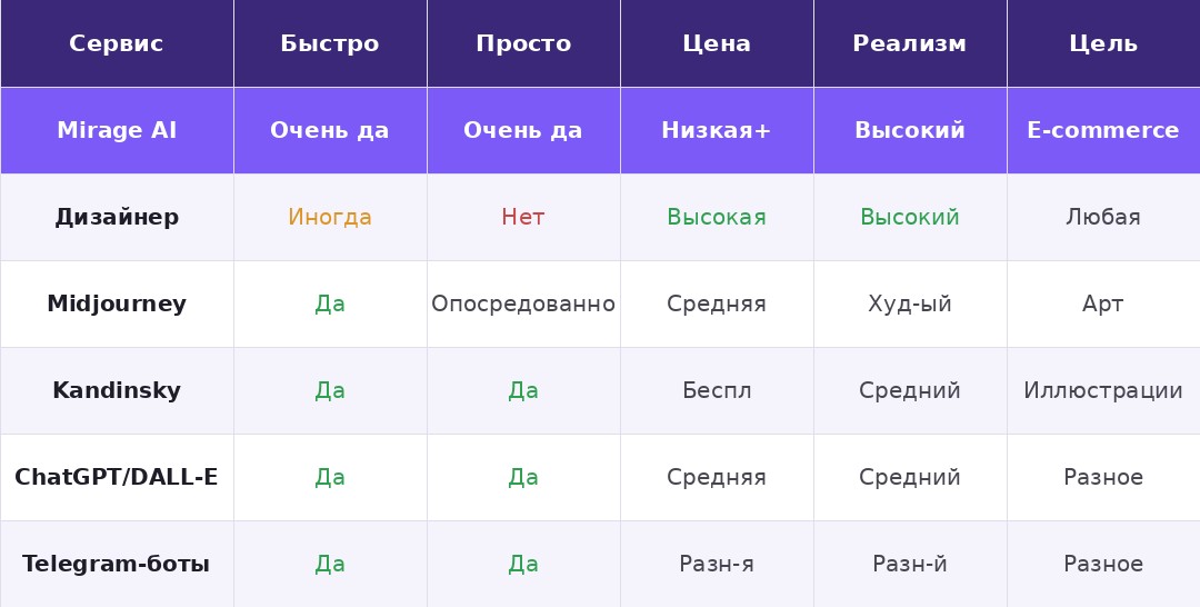 Сравнение нейросетей