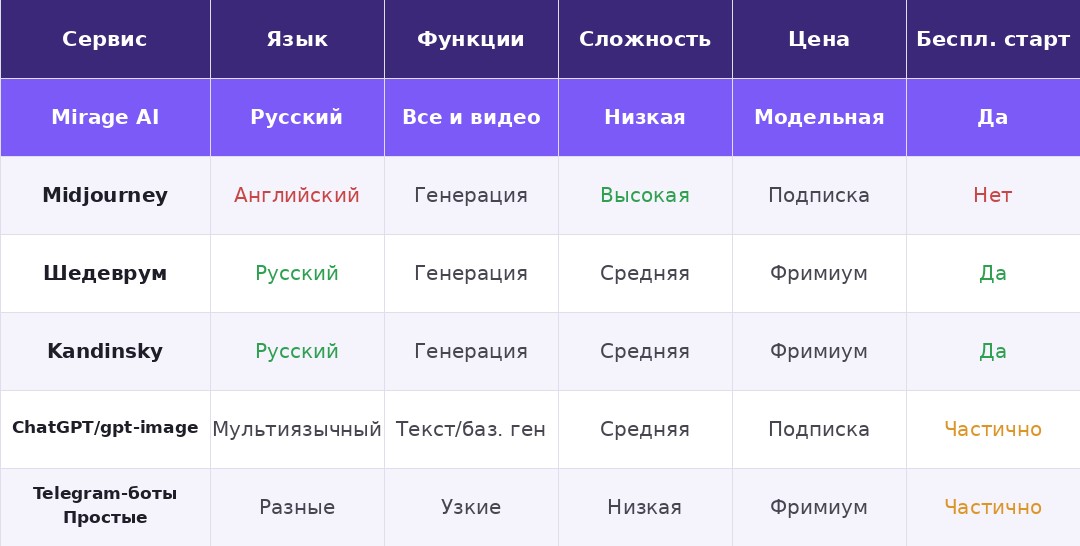 Сравнение нейросетей